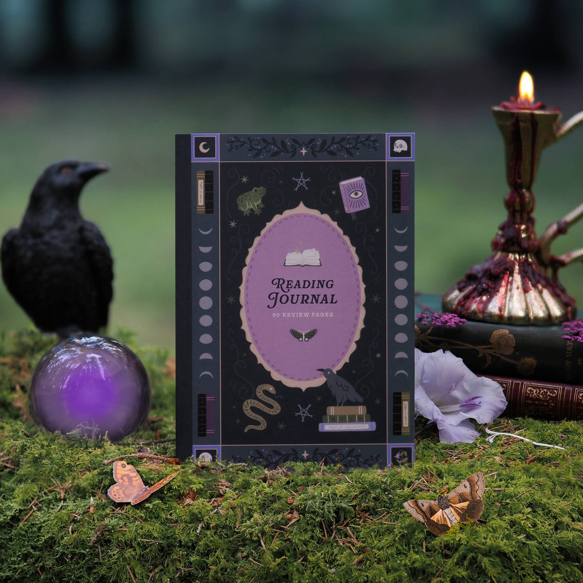 Whimsy Witch Reading Journal – 50 Book Review Notebook