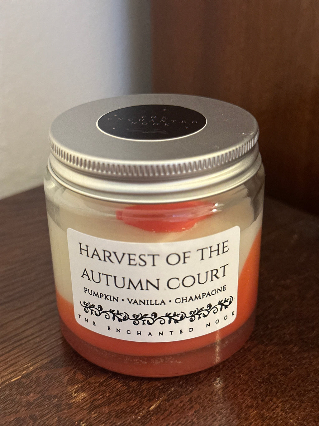 ‘Harvest of the Autumn Court’ Medium Jar Candle with Pumpkin